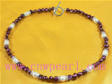 nugget and potato pearl jewelry necklace with zircon